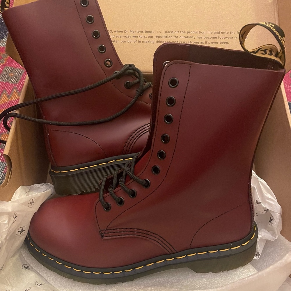 Dr. Martens 1490 Cherry Red BRAND NEW, with tags, in box!